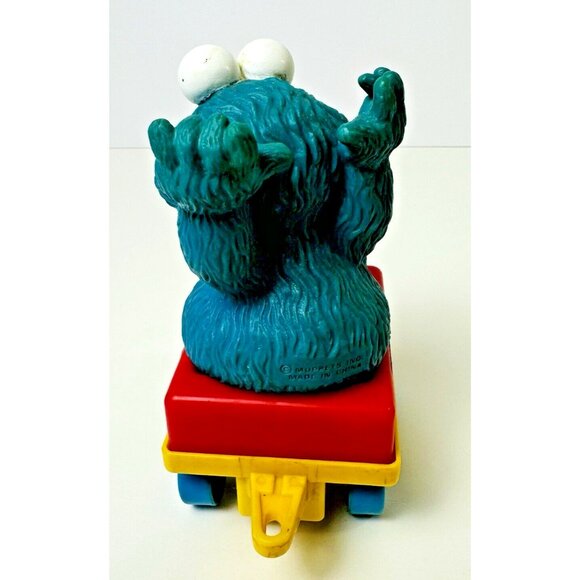 Big Bird's Wind Up Train 1989 Vintage Sesame Street Bert Cookie Monster Illco - Picture 13 of 16